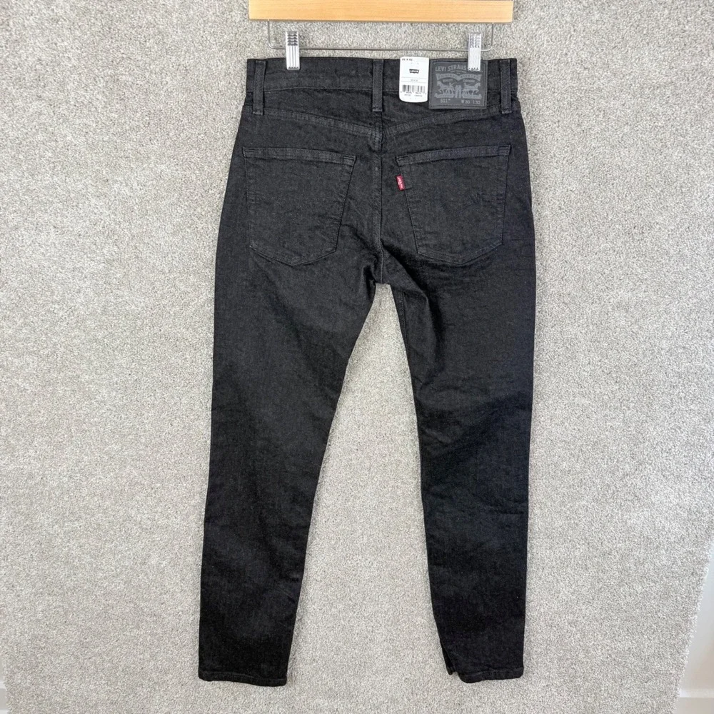 Levis 511 Slim Fit Jeans Mens 30x32 Charcoal Black Stretch Denim 04511-1907 NWT